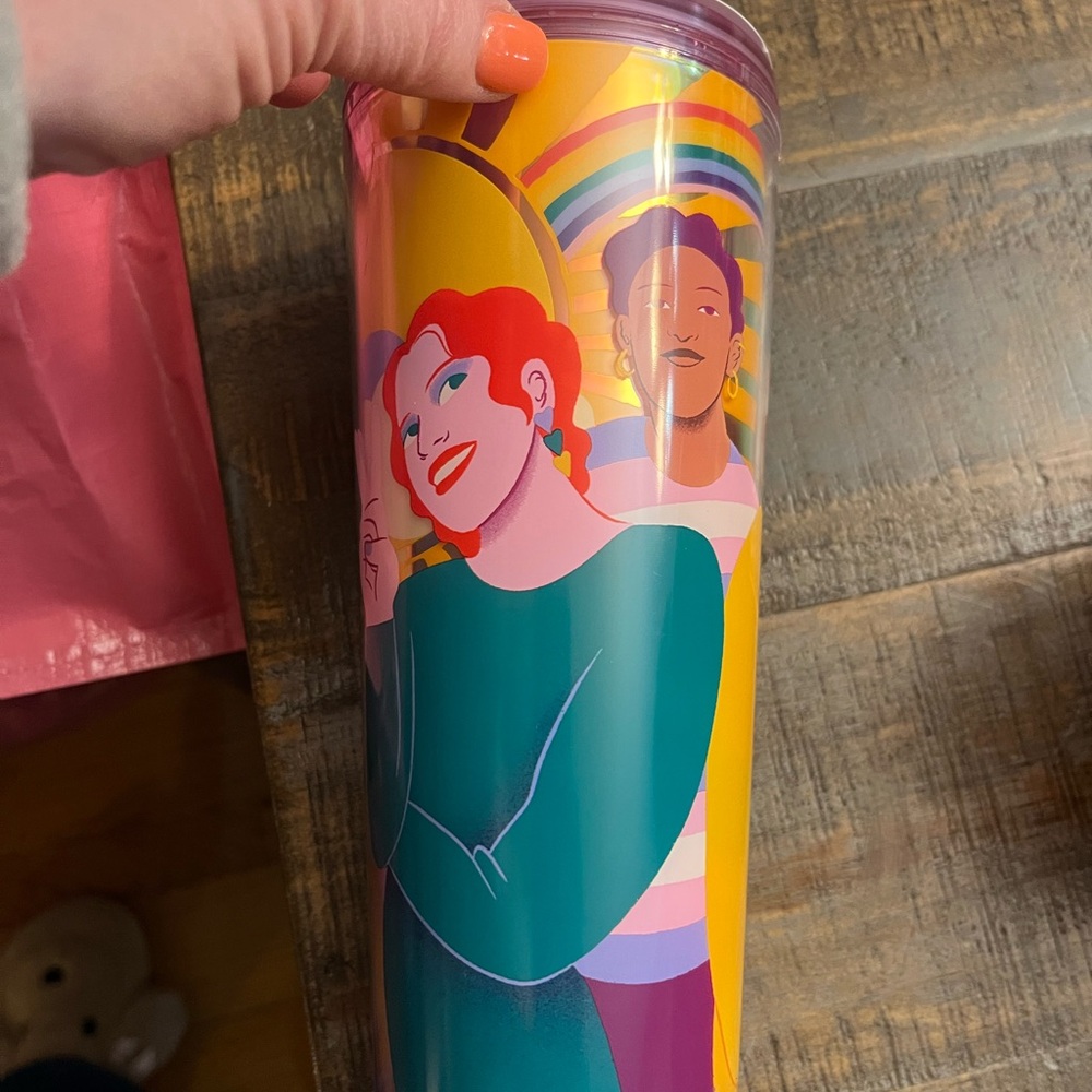 Starbucks Colorful Tumbler with Artistic Design